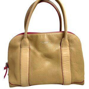 Coach 30165 Bleecker Edgepaint Preston Leather Satchel Bag W/Pink Trim & Zipper